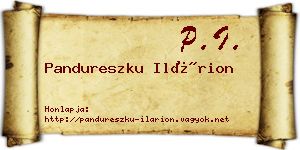 Pandureszku Ilárion névjegykártya
